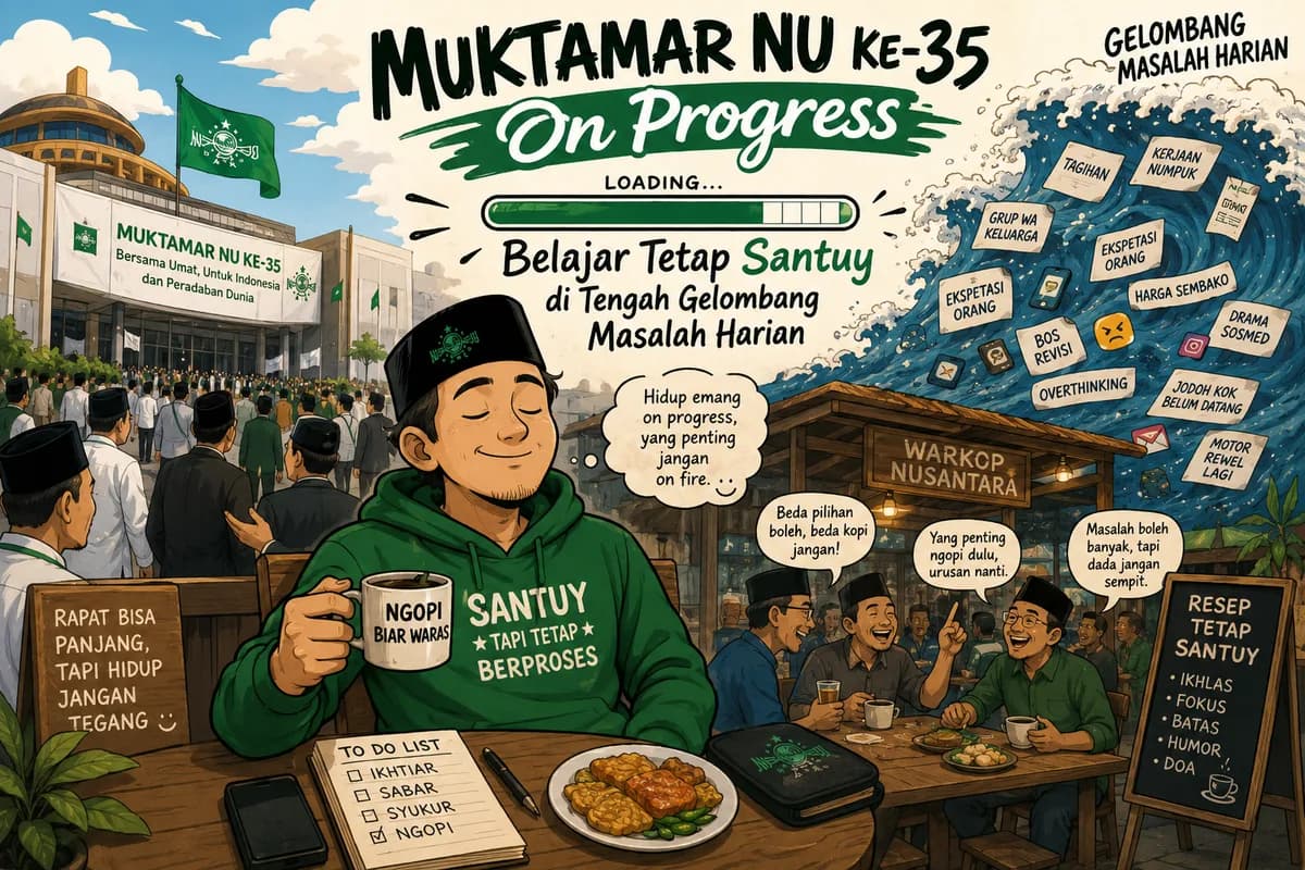 Muktamar NU ke-35 On Progress: Belajar Tetap Santuy di Tengah Gelombang Masalah Harian