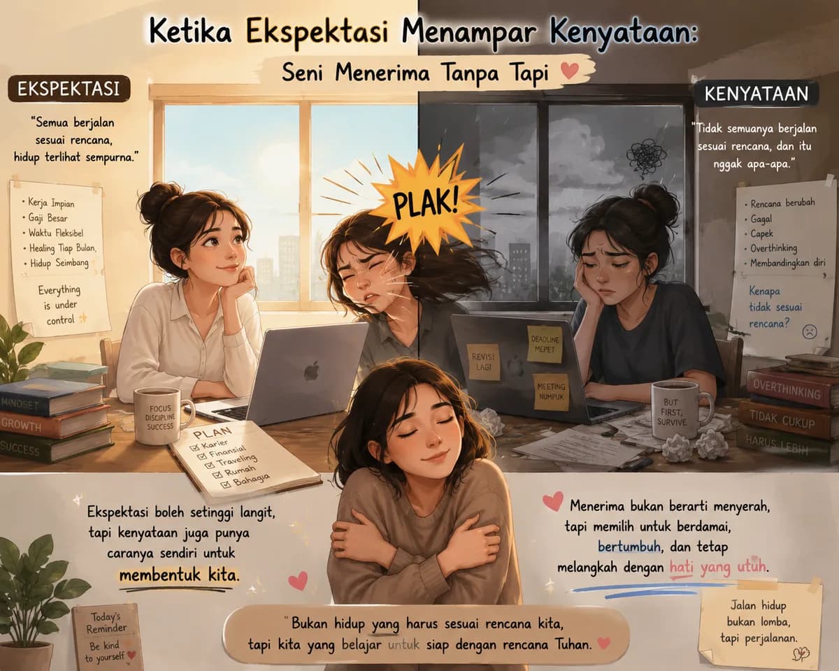 Ketika Ekspektasi Menampar Kenyataan: Seni Menerima Tanpa Tapi