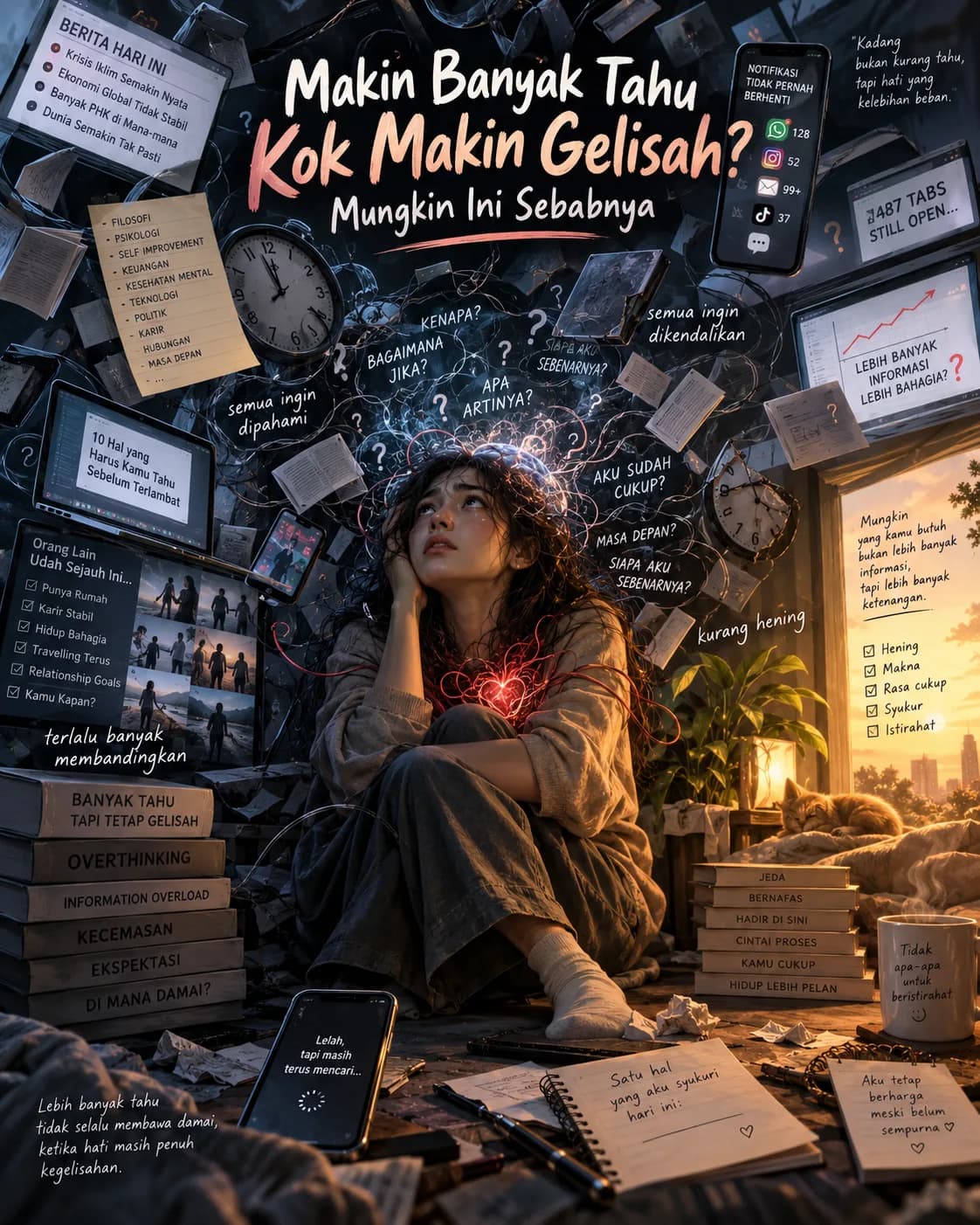 Makin Banyak Tahu Kok Makin Gelisah? Mungkin Ini Sebabnya