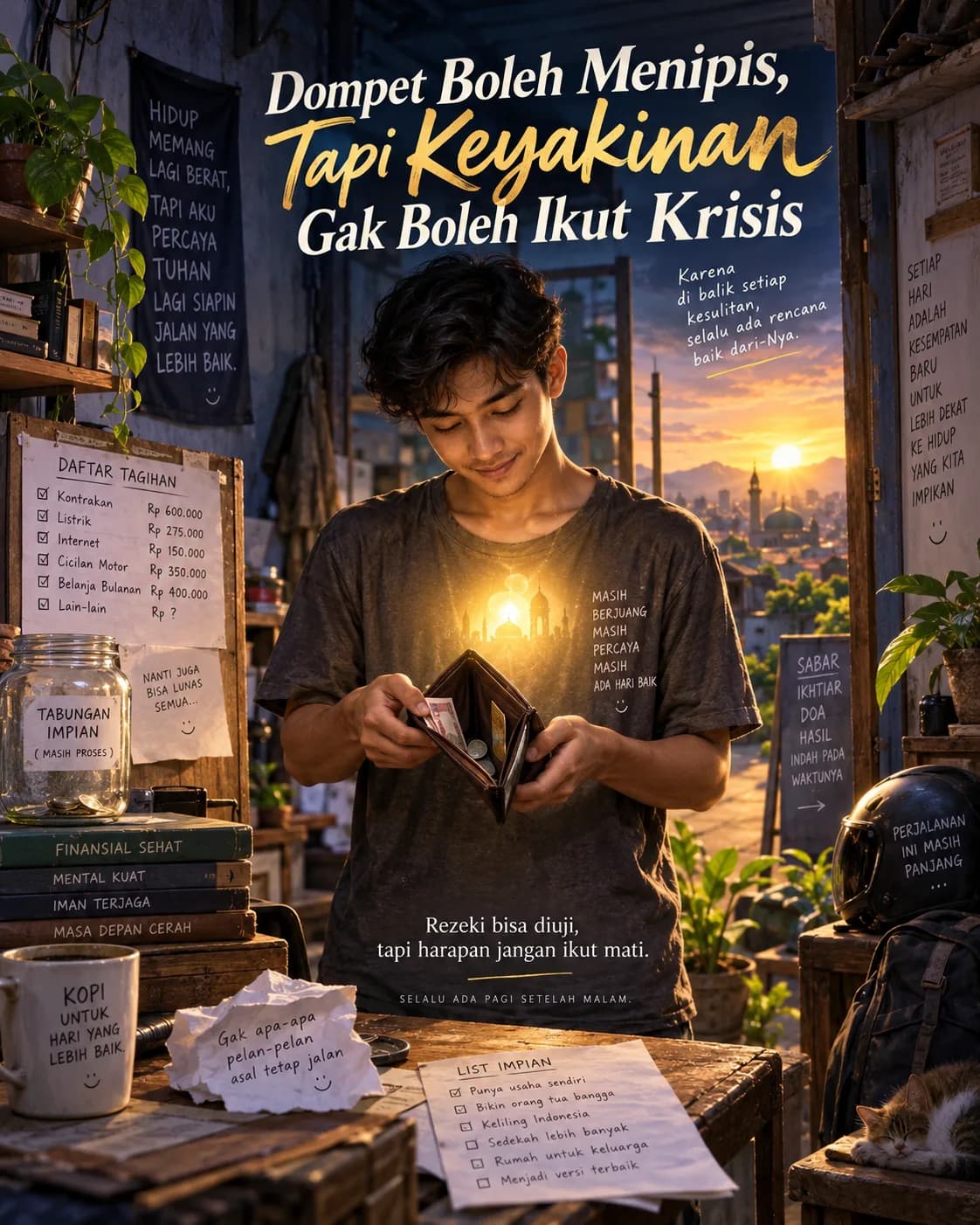 Dompet Boleh Menipis, Tapi Keyakinan Gak Boleh Ikut Krisis