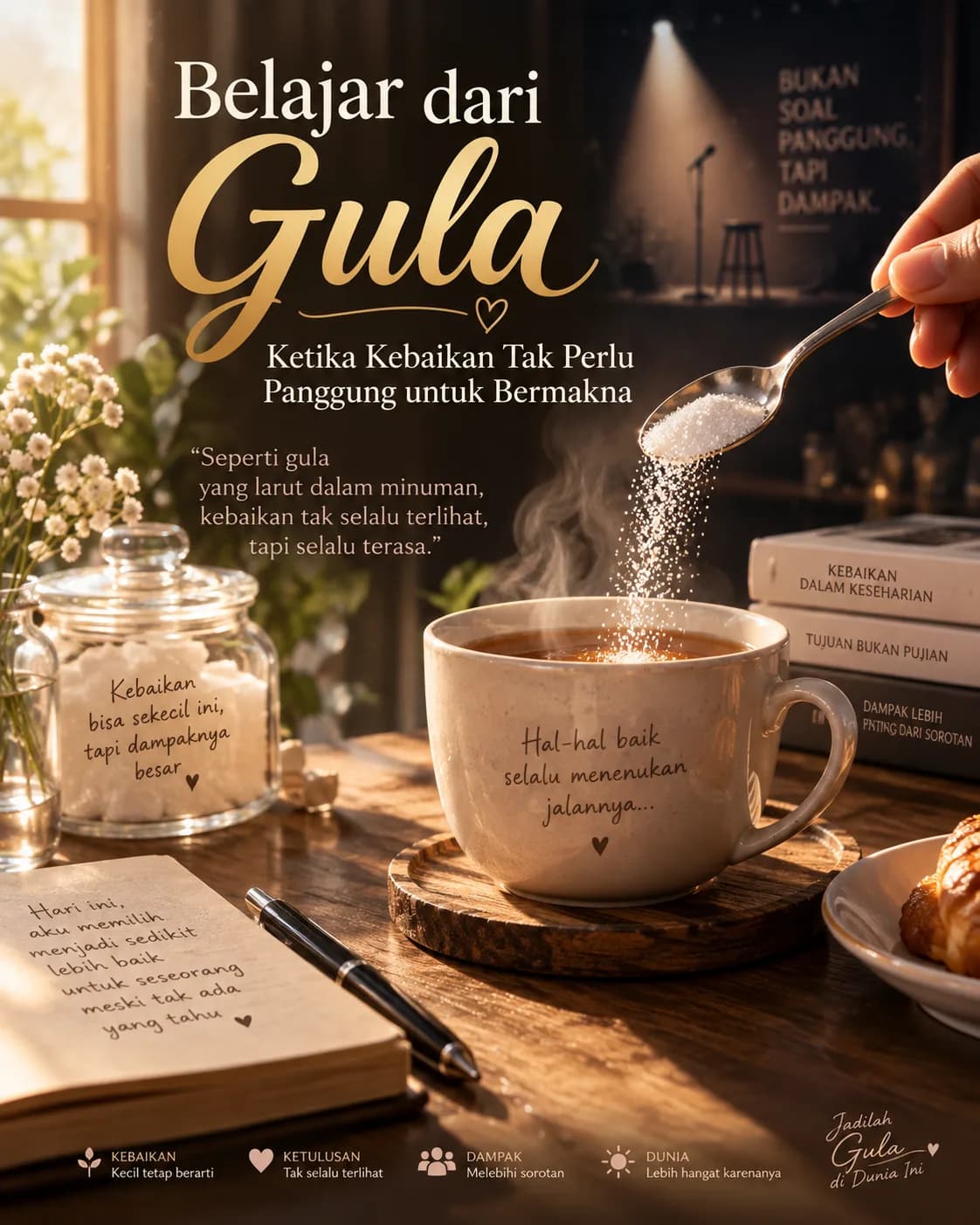 Belajar dari Gula: Ketika Kebaikan Tak Perlu Panggung untuk Bermakna