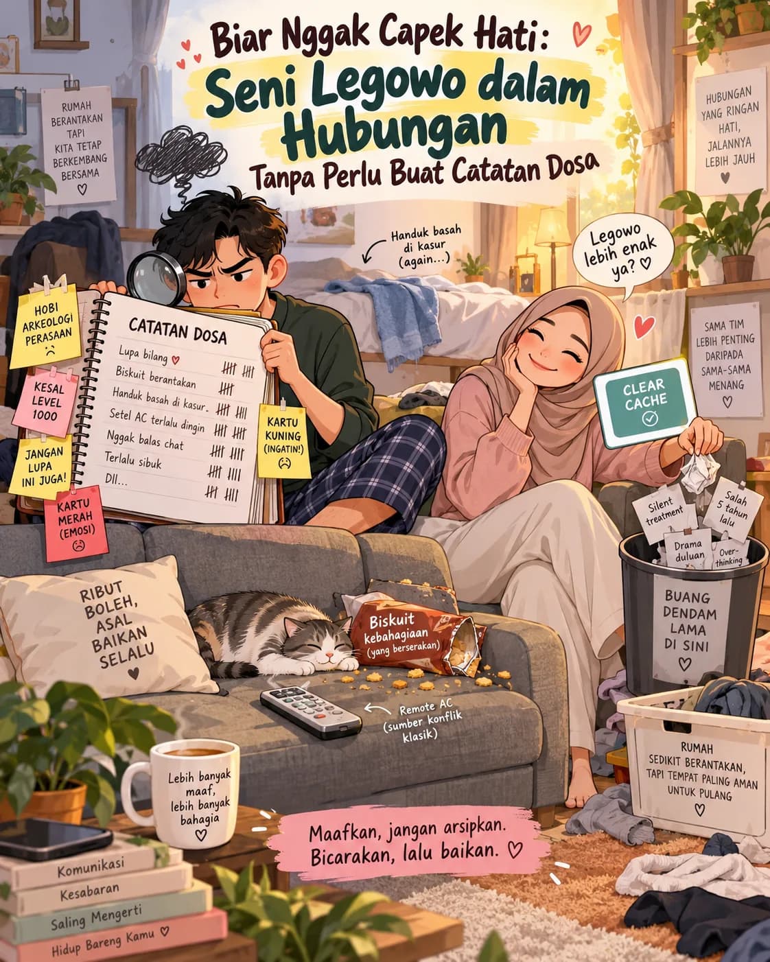 Biar Nggak Capek Hati: Seni Legowo dalam Hubungan Tanpa Perlu Buat Catatan Dosa