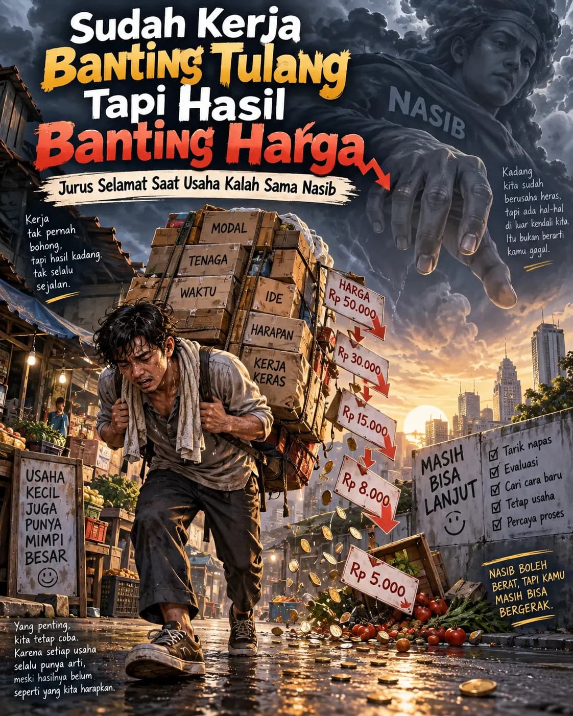 Sudah Kerja Banting Tulang Tapi Hasil Banting Harga: Jurus Selamat Saat Usaha Kalah Sama Nasib