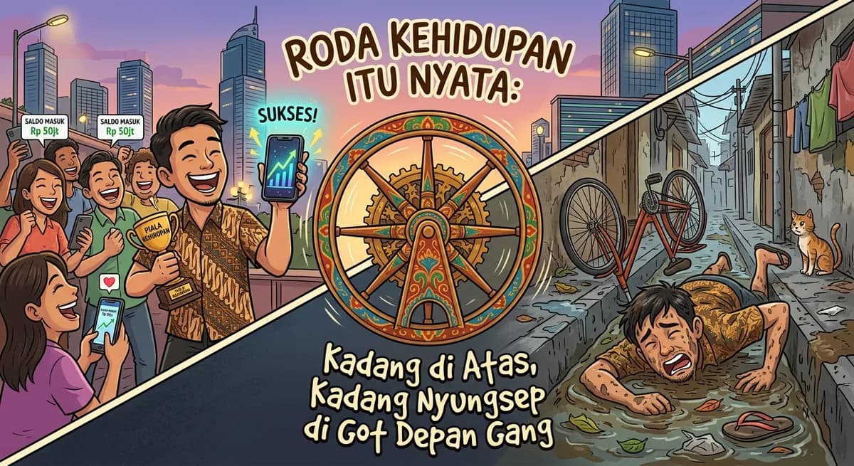 Roda Kehidupan Itu Nyata: Kadang di Atas, Kadang Nyungsep di Got Depan Gang