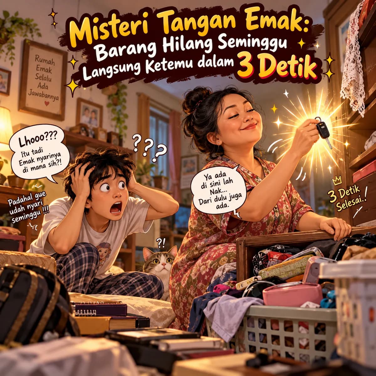 “Misteri Tangan Emak: Barang Hilang Seminggu Langsung Ketemu dalam 3 Detik”