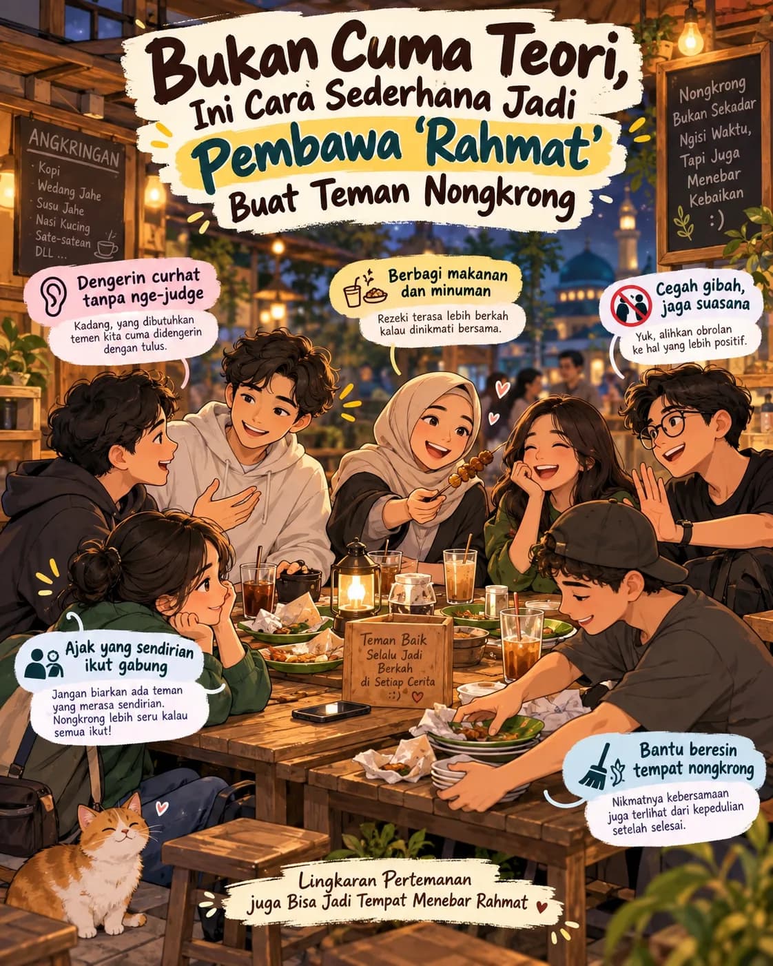 Bukan Cuma Teori, Ini Cara Sederhana Jadi Pembawa 'Rahmat' Buat Teman Nongkrong