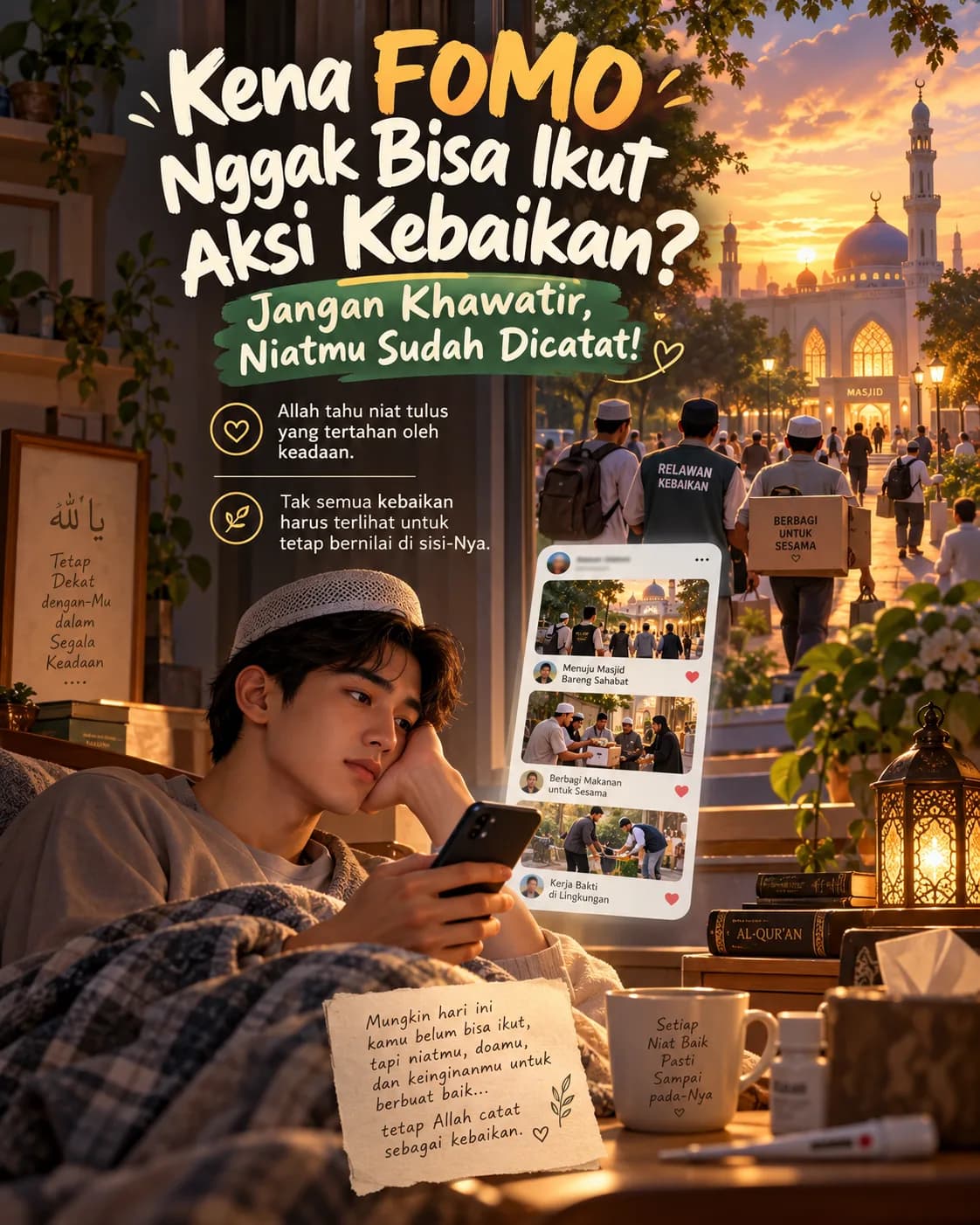 Kena FOMO Nggak Bisa Ikut Aksi Kebaikan? Jangan Khawatir, Niatmu Sudah Dicatat!