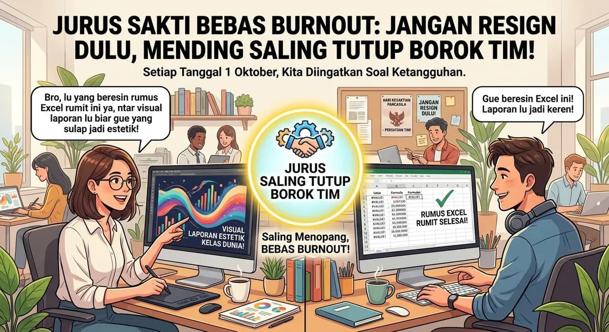 Jurus Sakti Bebas Burnout: Jangan Resign Dulu, Mending Saling Tutup Borok Tim!