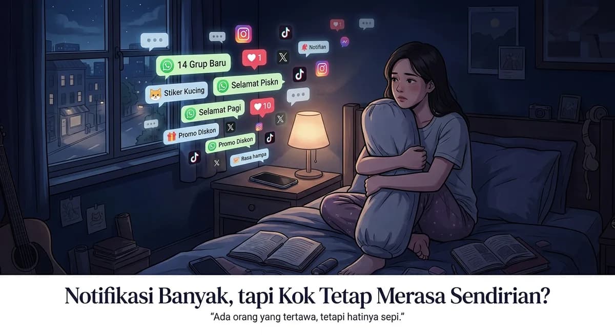 Notifikasi Banyak, tapi Kok Tetap Merasa Sendirian?